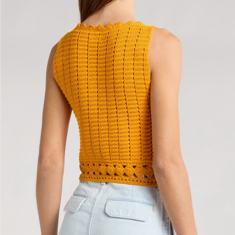 NWT Mother Crochet Open Stitch Vest - Picture 3 of 3